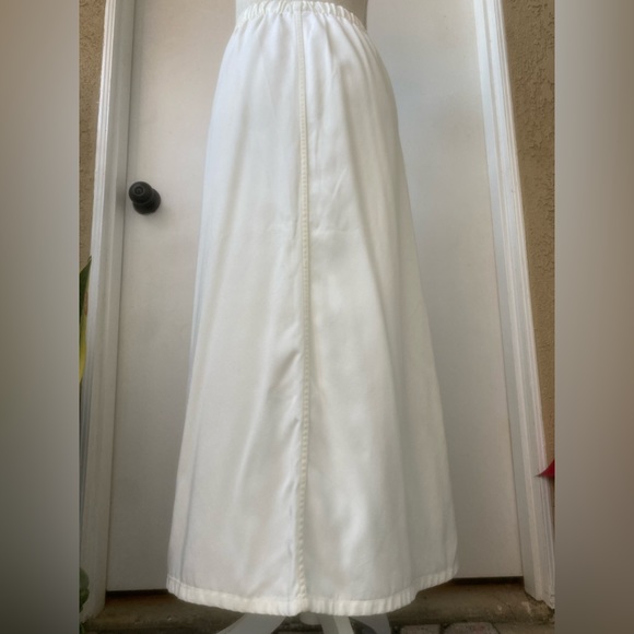 90’s vintage liz claiborne liz wear button down skirt cream pockets ankle sz p14 - Picture 6 of 11